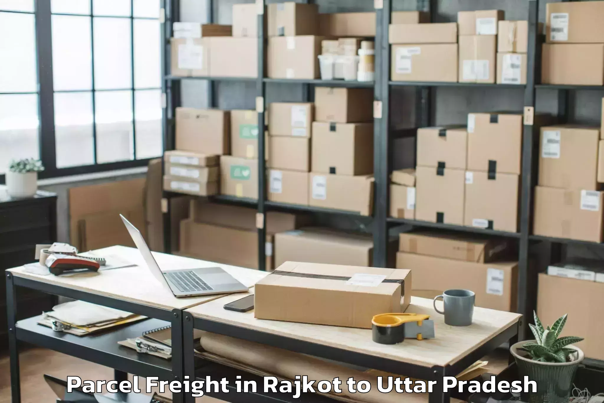 Expert Rajkot to Maharaganj Parcel Freight